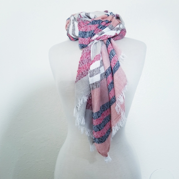 Lucky Brand stripe scarf - Picture 1 of 7